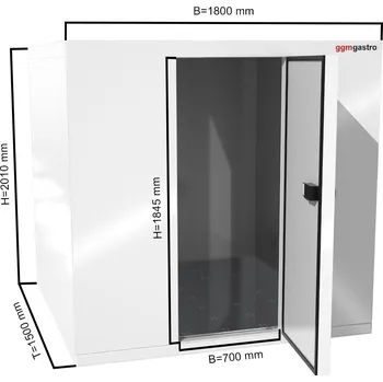 Lednice G.Gastro Chladicí box - 1,8 x 1,5 m - výška: 2,01 m - 4,06 m³