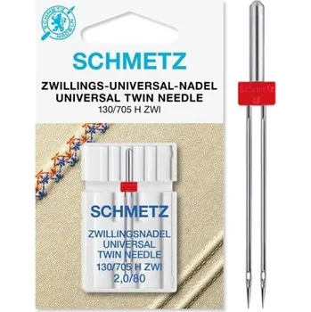 Schmetz dvojjehla 130/705 H univerzal, rozpich 2mm/80