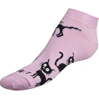 Dámské ponožky BELLATEX Dámské ponožky nízké Kočka sv. růžová