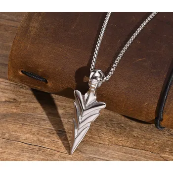 Náhrdelník B-TOP Vikingský nerezový náhrdelník s přívěskem Kopí