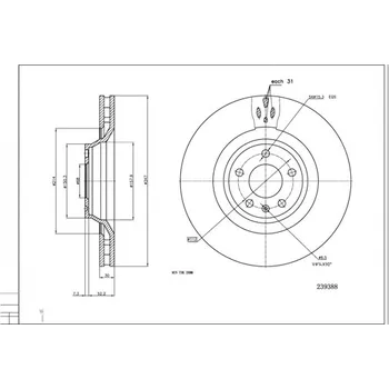Brzdový kotouč Brzdový kotouč HART 239 388