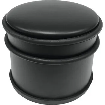 Dveřní zarážka Ø 90x75mm, nerez, černá