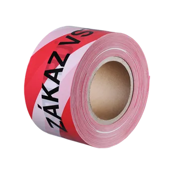 Výstražná páska Den Braven BARIÉROVÁ PÁSKA 100 MM, DÉLKA 100 M ČERVENO - BÍLÁ