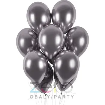 Balónek Balónky nafukovací pr. 33 cm, 5 ks (lesk) - grafitová