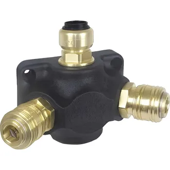 Vodovodní potrubí TECTITE Ukončovací krabice pro rozvod vzduchu spojka 15 mm - 2 x Rychlospojka