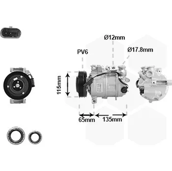Klimatizace automobilu Kompresor, klimatizace VAN WEZEL 3001K722