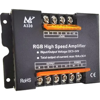 LED páska Zesilovač pro RGB LED pásky, 3x10A, 5V-24V