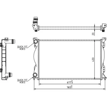 Chladič motoru Chladič, chlazení motoru HART 608 145