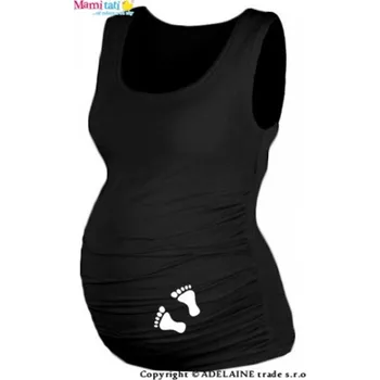 Top, tílko Dana s potiskem Nožiček - černé, vel. S/M, Velikosti těh. moda S/M