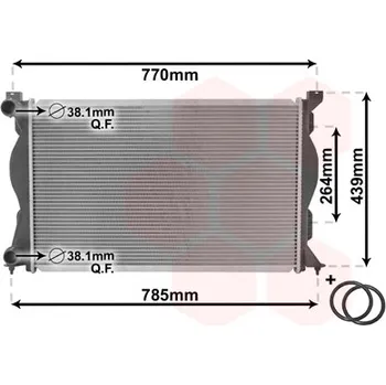 Chladič motoru Chladič, chlazení motoru VAN WEZEL 03002233