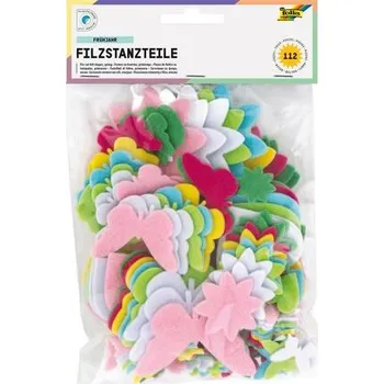 Filcové výseky samolepící (112ks) - jarní motivy