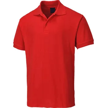Pánské tričko G.Gastro Men's Workwear Polo Shirt – Red - Short Sleeve - Size XS - 65% Polyester / 35% Cotton