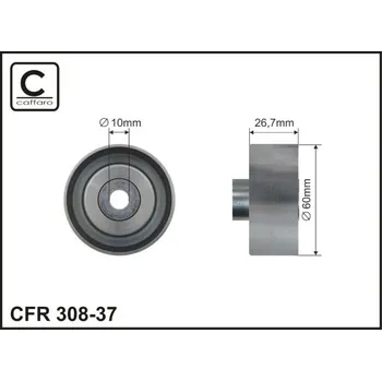 Auto-moto Vratná/vodicí kladka, klínový žebrový řemen Caffaro 308-37