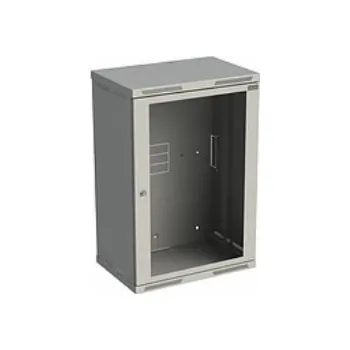 Rozvaděč Rozvaděč nástěnný SENSA 18U 400mm, dveře sklo, RAL 7035, SENSA-18U-64-11-G