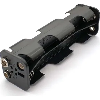 Držák baterie Bateriový box pro 8 kusů AA baterií, 12V, s 9V bateriovou paticí