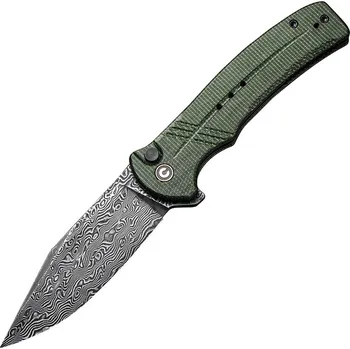 Zavírací nůž Civivi Cogent Damascus Green Micarta