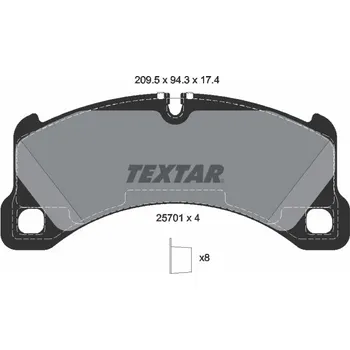 Brzdová destička Sada brzdových destiček, kotoučová brzda TEXTAR 2570101