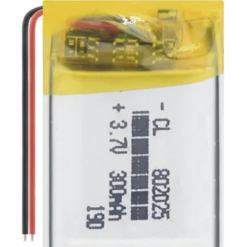 Li-Pol baterie 300mAh, 3.7V, 802025
