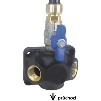 Vodovodní potrubí TECTITE Průchozí krabice pro rozvod vzduchu 18 mm + G1/2" s kohoutem - 2xG1/2"