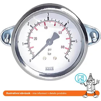 Příslušenství pro vysokotlaký čistič Wika Manometr do panelu s třmenem 0/40 bar - 1/4" - 50 mm