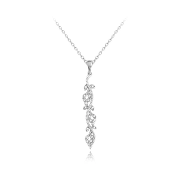 Řetízek Zlatnictví Helios Stříbrný náhrdelník rostlina