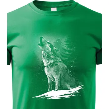 Chlapecké tričko Dětské tričko Vlk, Barva Zelená, Velikost 110 cm/4 roky, Canvas Dětské tričko Bezvatriko.cz 1698