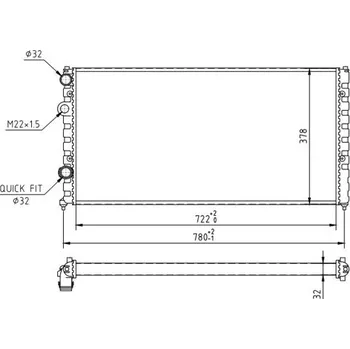 Chladič motoru Chladič, chlazení motoru HART 601 435