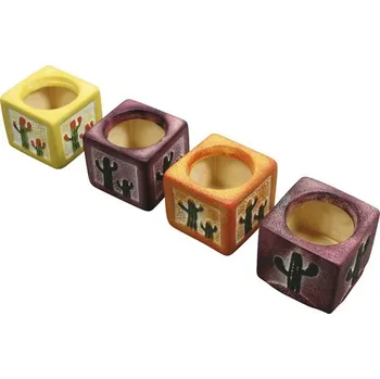 Květináč Obal na květináč keramický Kaktus Ø 5,5 cm, různé motivy