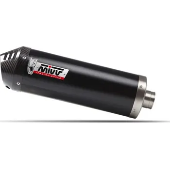 Auto-moto 2 koncovky výfuku MIVV OVAL K.023.LVC Black / Carbon cap