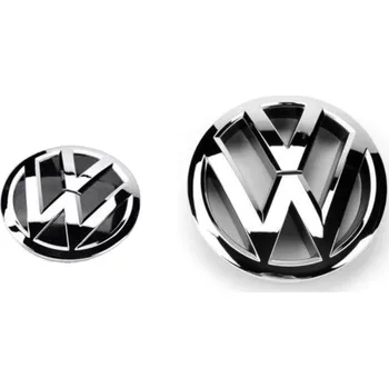 Znak automobilu VW znak 145+110mm chrom - set 2 kusy