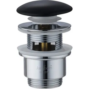 Sifon Výpusť Jungborn CLICK CLACK pro umyvadlo s přepadem černá SH-2010-B