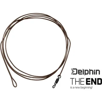 Rybářský háček Návazec Delphin THE END Aramid Leader délka: 80 cm/60 lbs