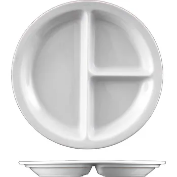 Talíř Lilien | Talíř mělký 3dílný, bílý, 25 cm, Fitness-line