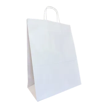 Sáček na potraviny Taška papierová biela, krútené ucho - 180x80x240