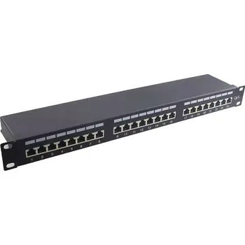 Patch panel W-star Patch panel 19" 1U rack, STP 24port RJ45, Cat5e, PPFTP24RJC5