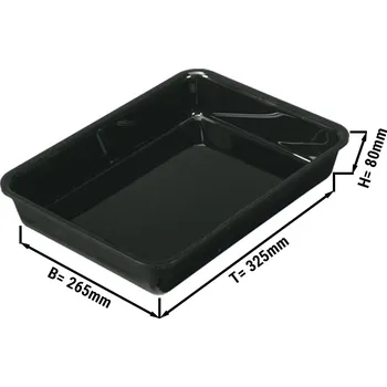Dóza na potraviny G.Gastro Obdélníkový prezentační nádoba GN 1/2 - černá - bez BPA - 265 x 325 x 80 mm | Nádoba na maso | Prezentační nádoba| Nádoba na pokrmy | Mísa | Přípravná nádoba