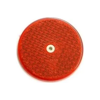 odrazka červená s otvorem uprostřed