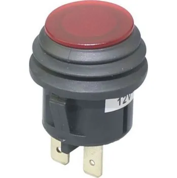Auto elektroinstalace Vypínač stiskací OFF-ON 1pol.12V/20A červený