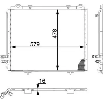 Výparník klimatizace Kondenzátor, klimatizace MAHLE AC 196 000S