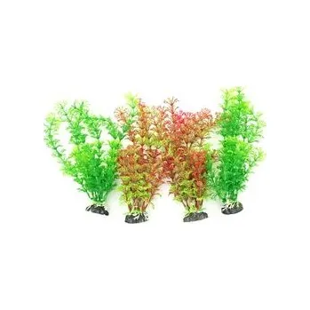 Dekorace do akvária Tatrapet akvarijní rostlina na kartě, 15 - 20 cm, 2 x červená , 2 x zelená