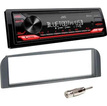 Autorádio Autorádio ALFA ROMEO 147 JVC KD-X282BT Bluetooth s instalační sadou tmavý rámeček