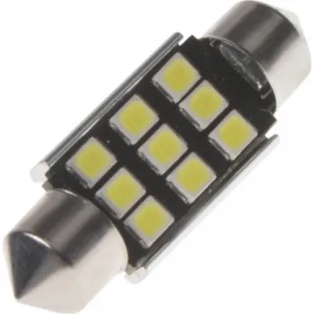 Autožárovka LED žárovka 12V s paticí sufit (36mm) 9LED/2835SMD s chladičem LED žárovka 12V T10 bílá 30LED/3014SMD CANBUS