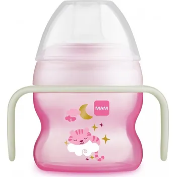 MAM HRNEK STARTER CUP NIGHT 150 ml, 4+ měsíce - růžová