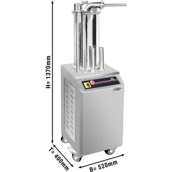 Vinotéka G.Gastro Hydraulická plinička klobás - 15L - 750W - nerezová ocel