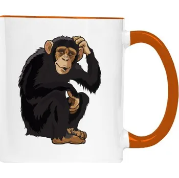 Hrnek malý barevný s potiskem Šimpanz, opice