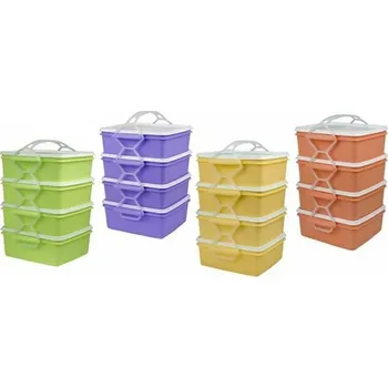 Jídlonosič jídlonosič 4D (4x1,2l) ČTVERCOVÝ, plast