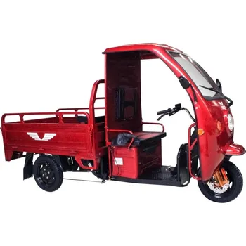 Elektrotříkolka Volta VT5 nákladní elektrická tříkolka s kabinou červená