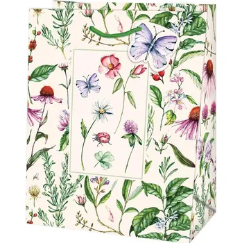 Dárková taška Taška dárková Maxi matt 26,7 x 13,7 x 33cm TL - motiv bylinky