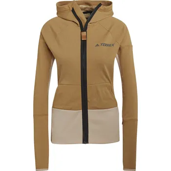 Dámská softshellová bunda Dámská sportovní bunda adidas ZUPAHK HDFL W hnědá GQ3662 - M | UK 12 | US 12,5