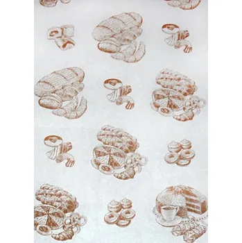 Balící papír Papír 35g KH PACK nepromastitelný 50x70cm, potisk pekař, 10kg - 1.00 x bal